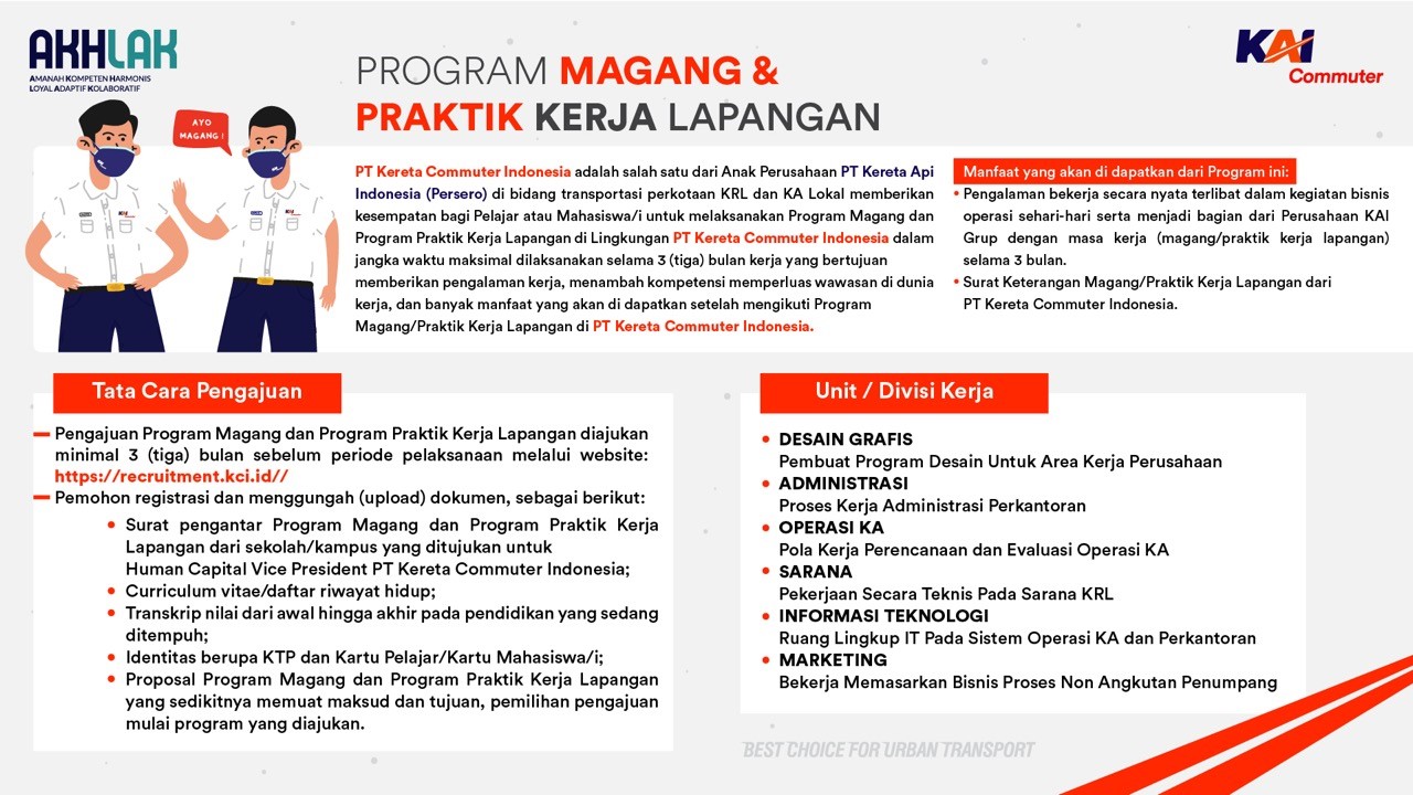 Program magang dan praktik kerja lapangan pt kci